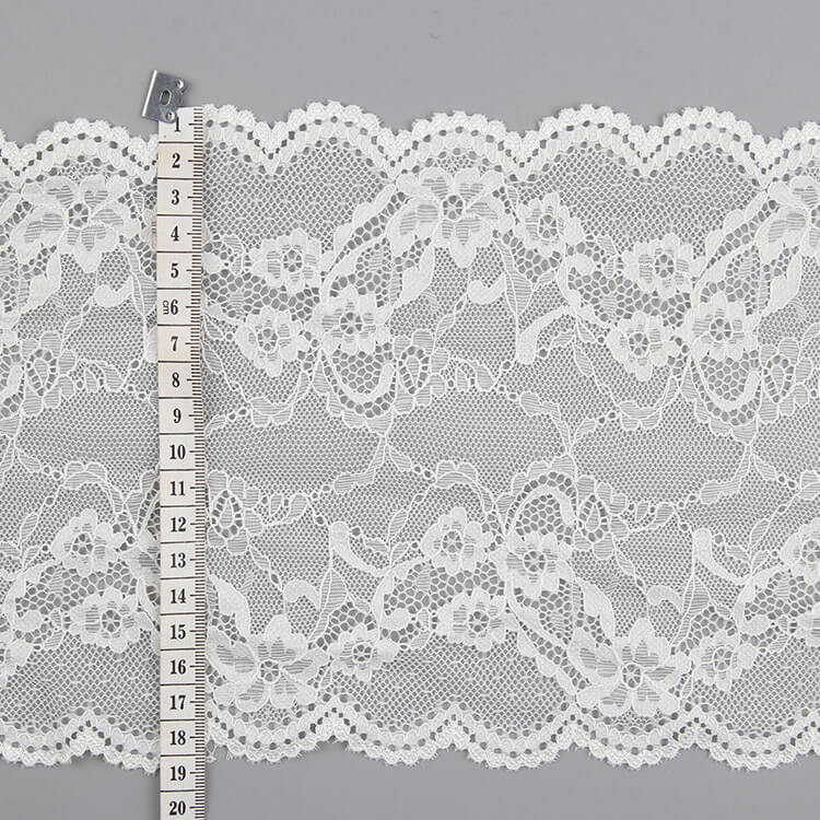 Lace Fabric Large Floral Scallop Edge for Women's Wear Wholesale Suppl 5